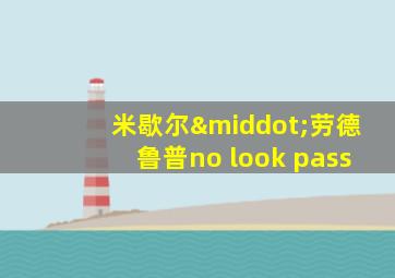 米歇尔·劳德鲁普no look pass